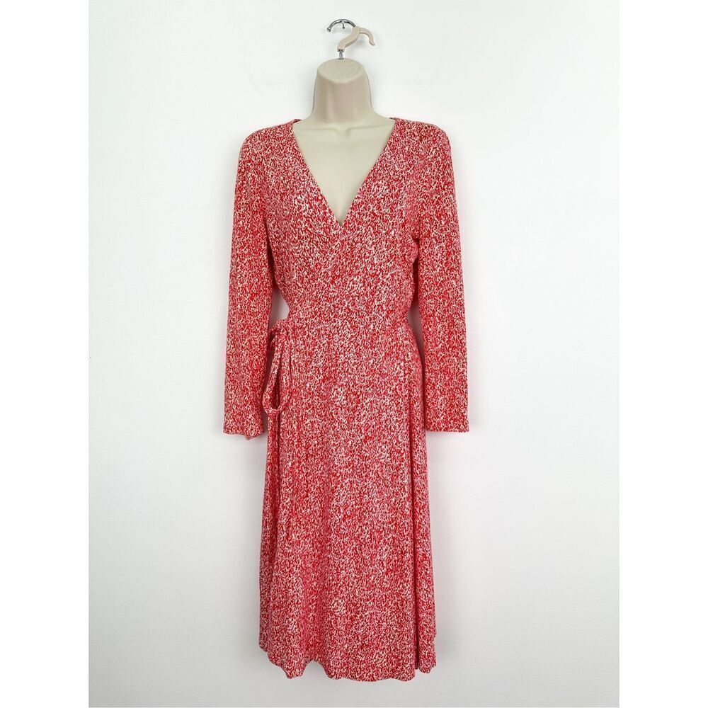 Diane Von Furstenberg Women’s Vintage 70s Made in Italy Red White All Over Print